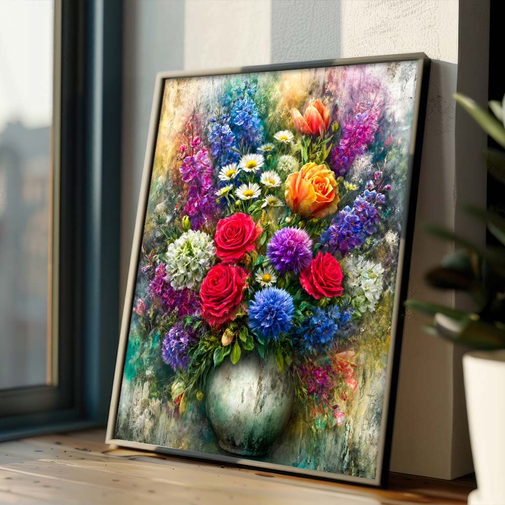 5D Diamond Painting – Symphonie der Blütenfarben