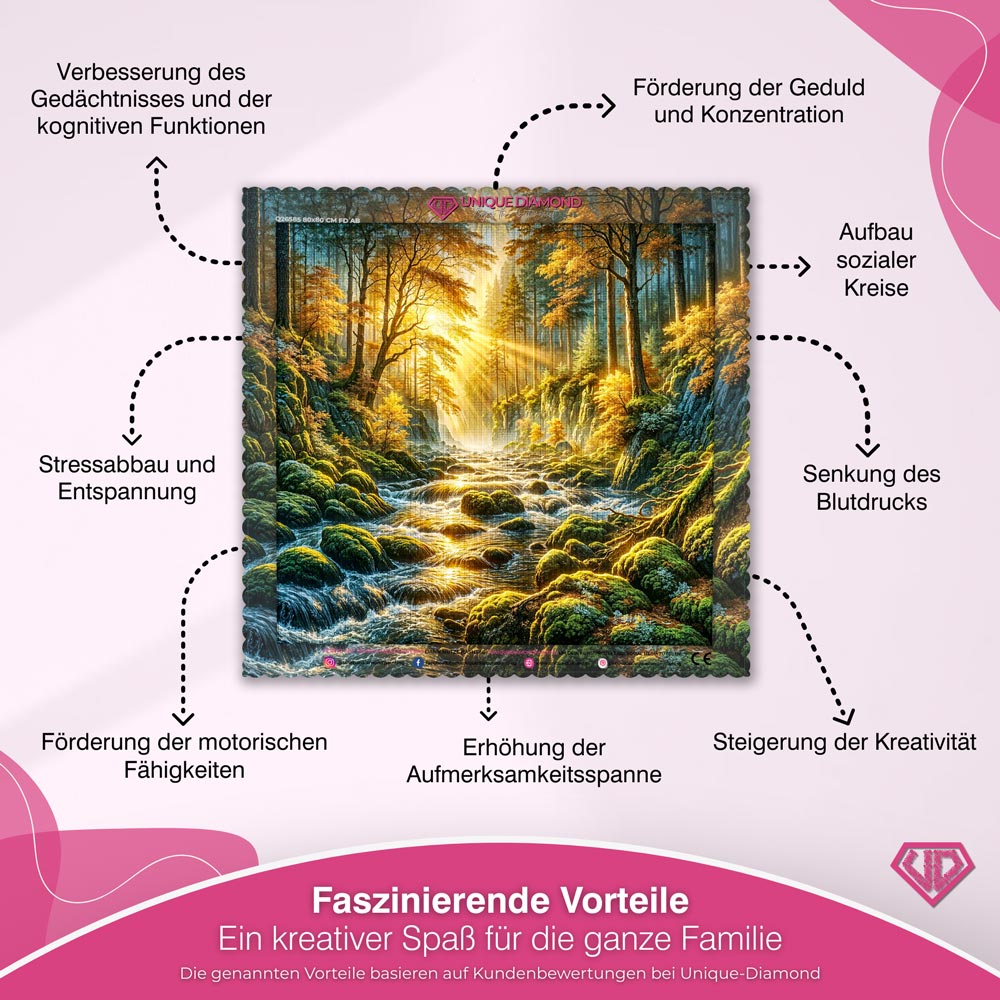 5D Diamond Painting – Tal des goldenen Morgens Unique-Diamond