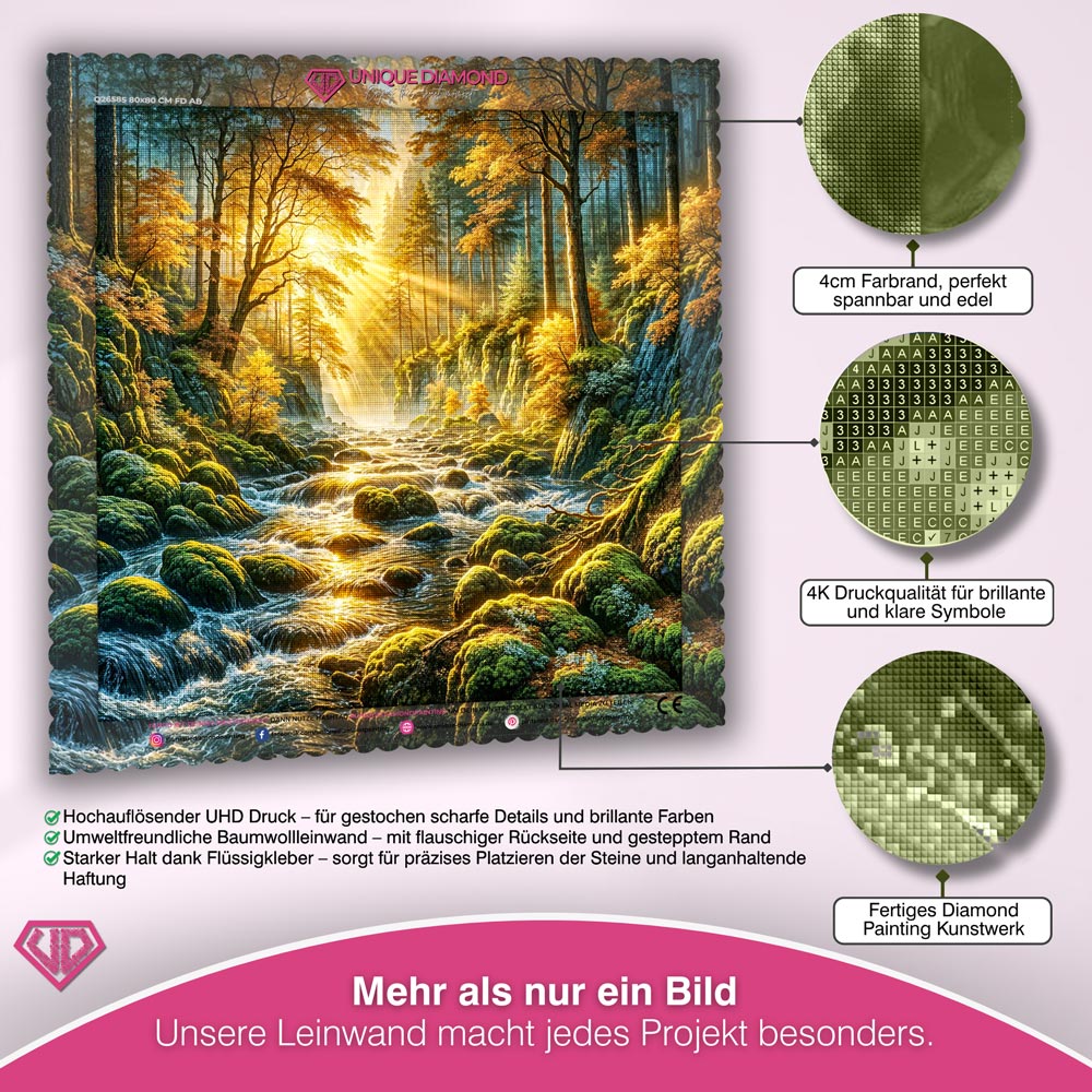 5D Diamond Painting – Tal des goldenen Morgens Unique-Diamond
