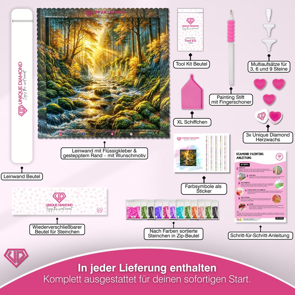 5D Diamond Painting – Tal des goldenen Morgens Unique-Diamond