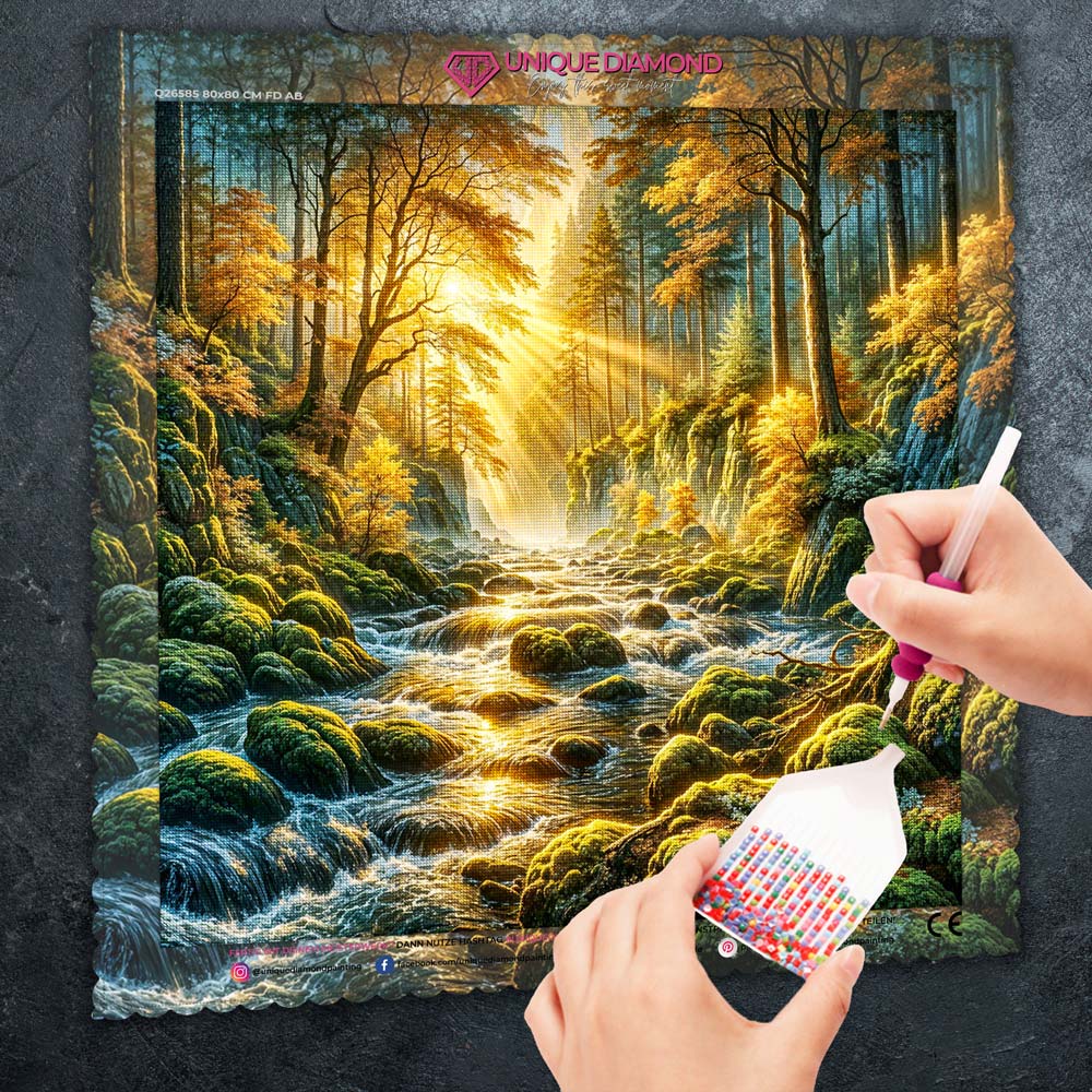 5D Diamond Painting – Tal des goldenen Morgens Unique-Diamond