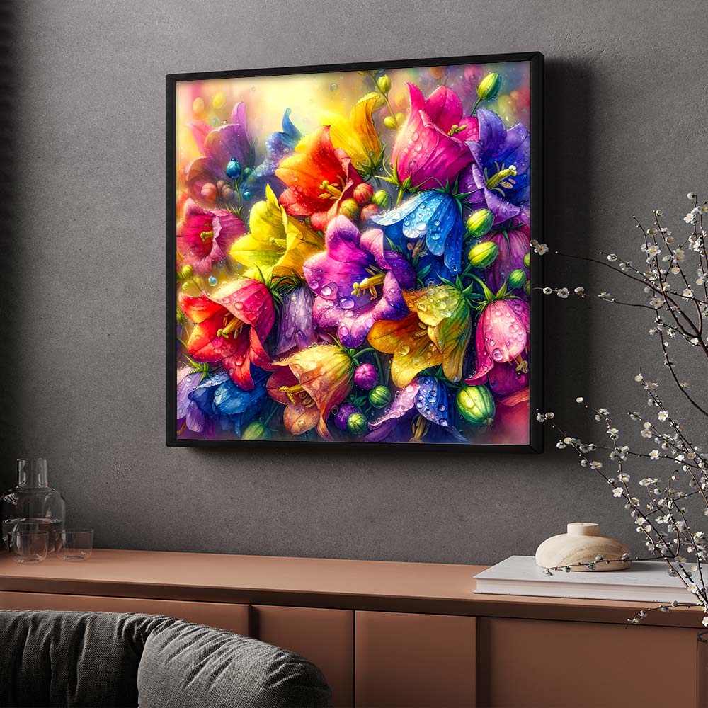 5D Diamond Painting – Tautropfen der Farbenpracht, Unique-Diamond