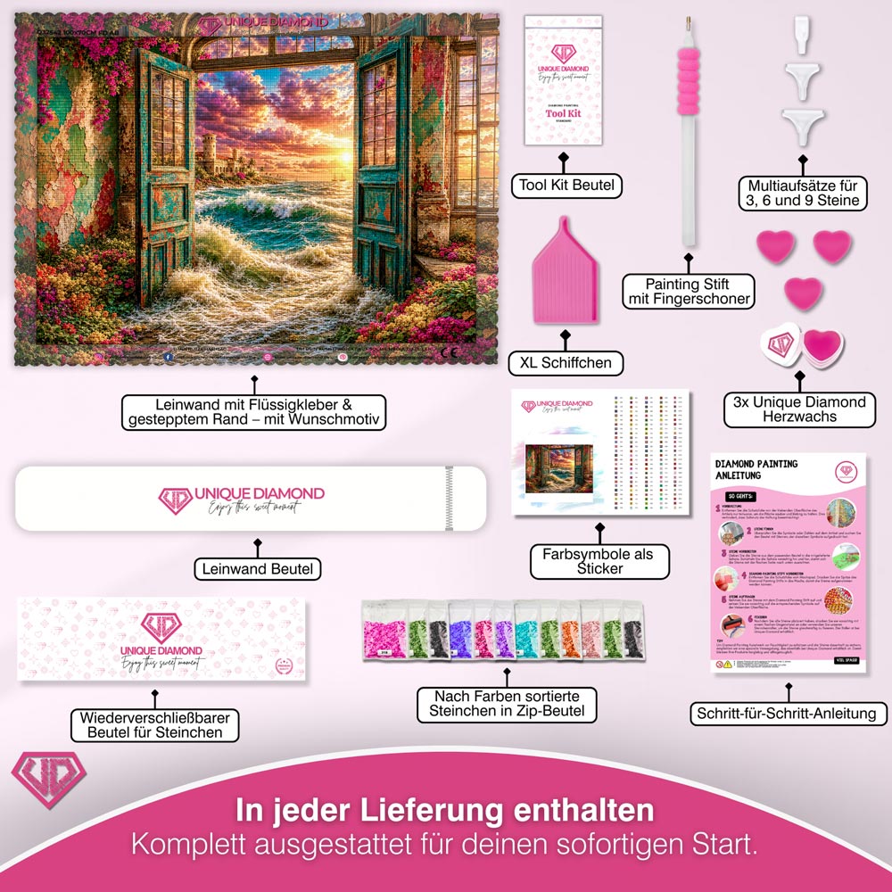 5D Diamond Painting – Tor zum Goldenen Horizont