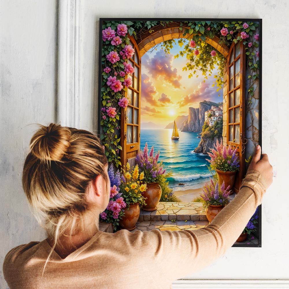5D Diamond Painting – Tor zur goldenen Küste