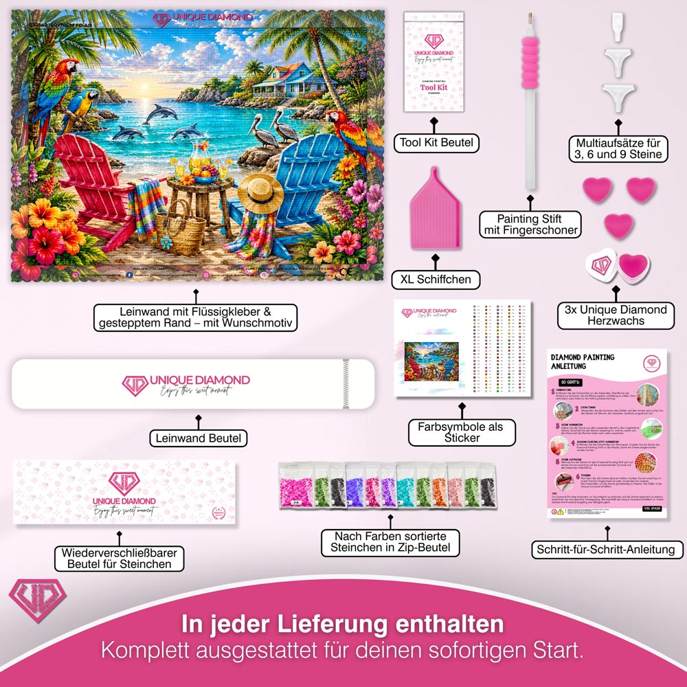 5D Diamond Painting – Tropisches Paradies Isla Maravilla