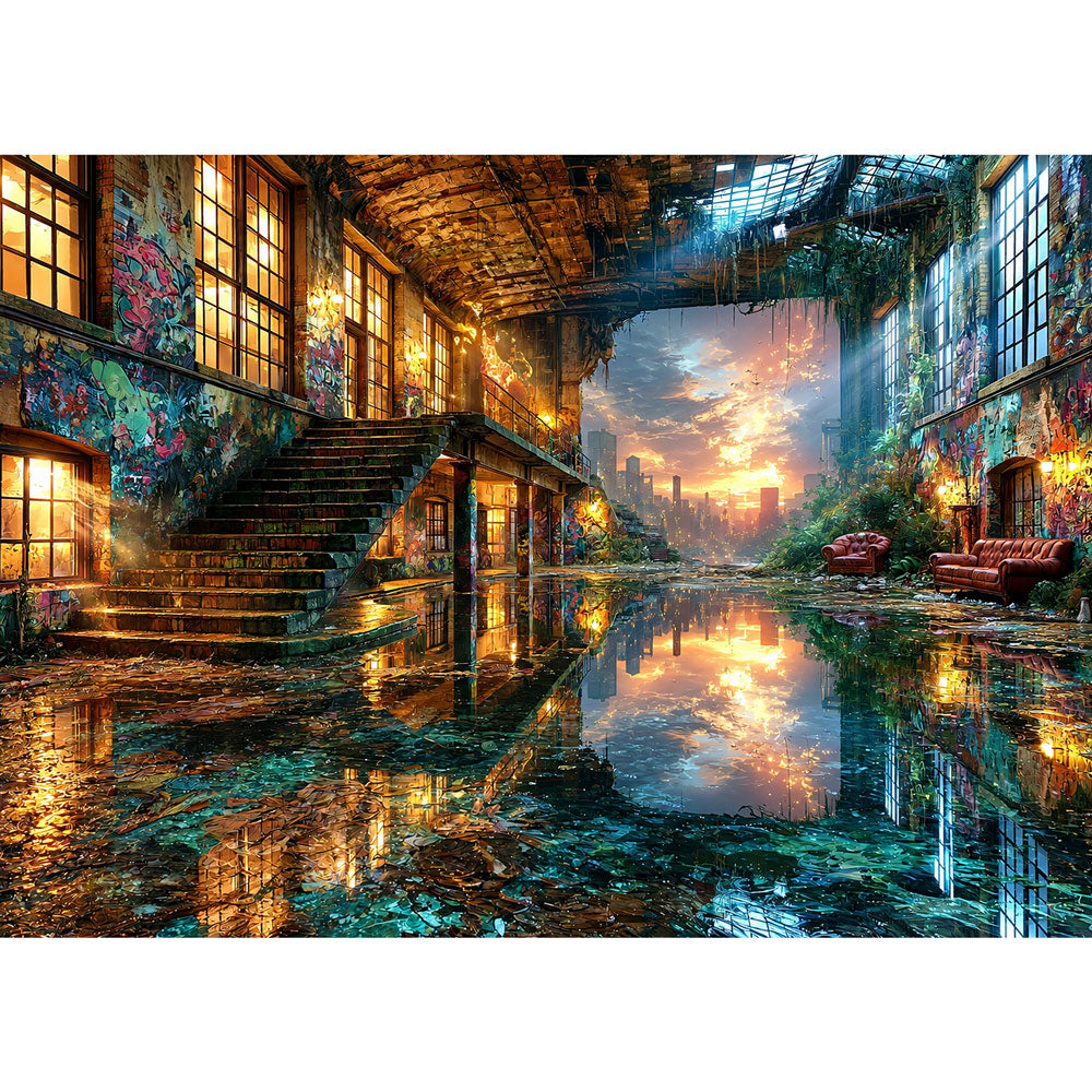 5D Diamond Painting – Urbanes Spiegellicht | Unique Diamond