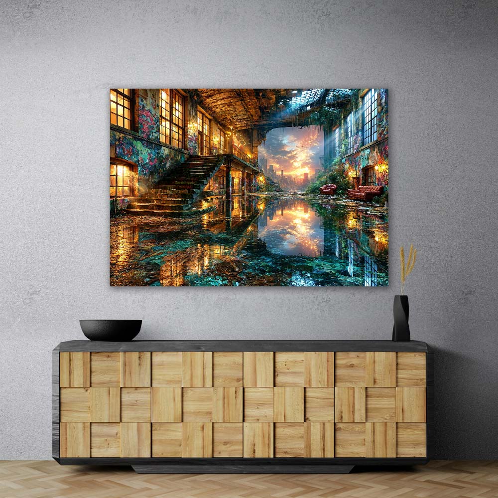 5D Diamond Painting – Urbanes Spiegellicht