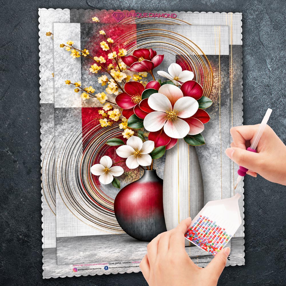 5D Diamond Painting – Valentina in Rubin & Gold