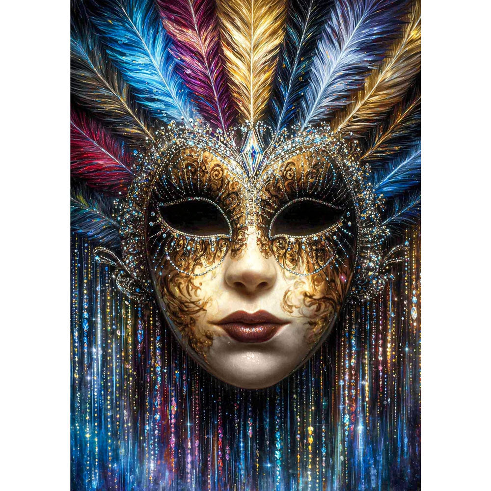 5D Diamond Painting – Velvet Masquerade, Unique-Diamond