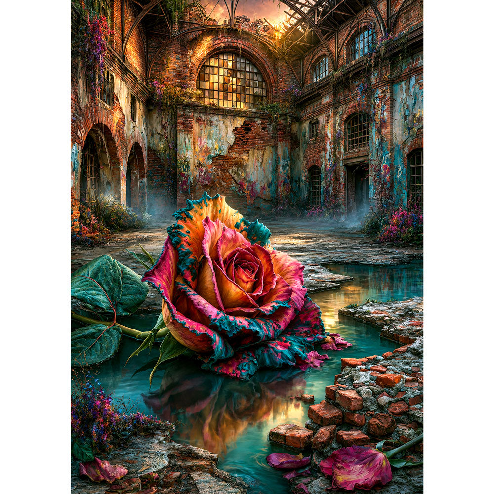 5D Diamond Painting – Verborgene Rosenruine | Unique Diamond