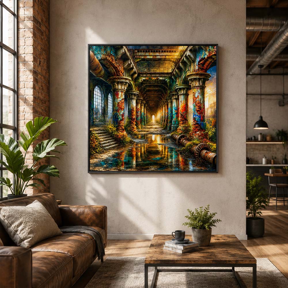 5D Diamond Painting – Verlassene Industriekathedrale