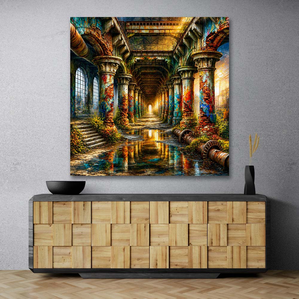 5D Diamond Painting – Verlassene Industriekathedrale