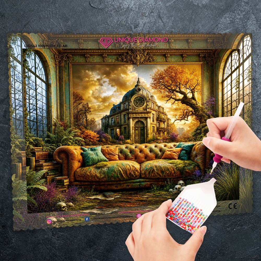 5D Diamond Painting – Verlassener Salon der Schatten