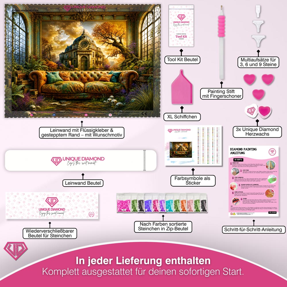 5D Diamond Painting – Verlassener Salon der Schatten