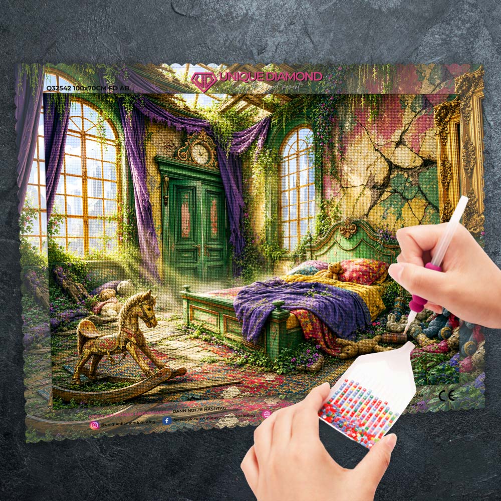 5D Diamond Painting – Verlorenes Kinderzimmer der Erinnerungen