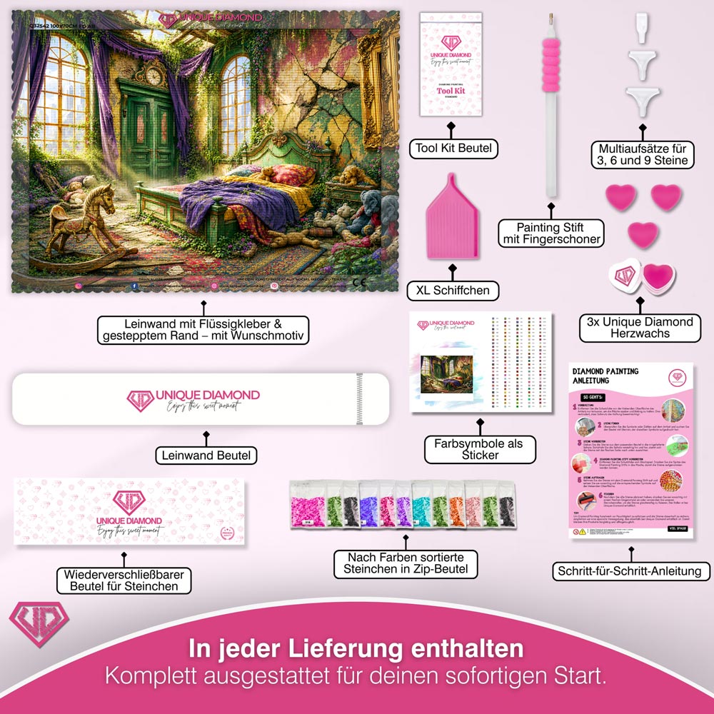 5D Diamond Painting – Verlorenes Kinderzimmer der Erinnerungen