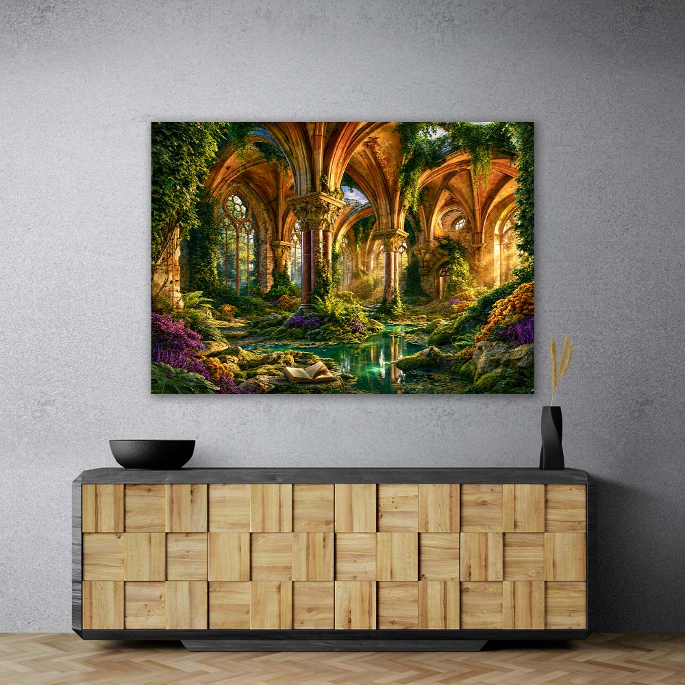 5D Diamond Painting – Verwunschene Klosteroase