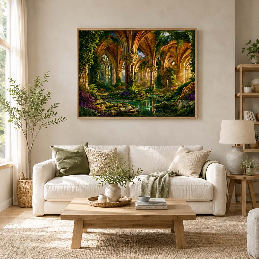 5D Diamond Painting – Verwunschene Klosteroase