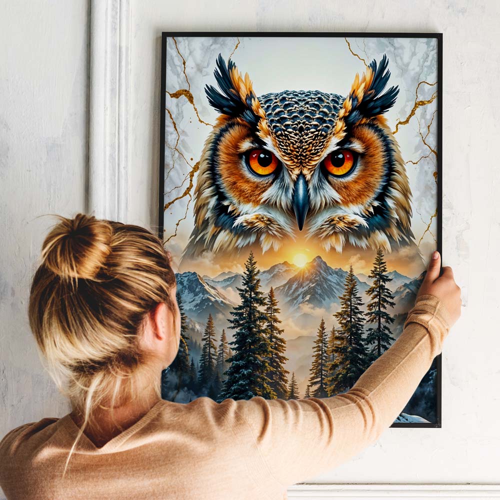 5D Diamond Painting – Wächter der Berge mit 100 Farben, Unique-Diamond