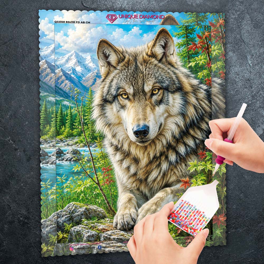 5D Diamond Painting – Wächter der Bergwildnis