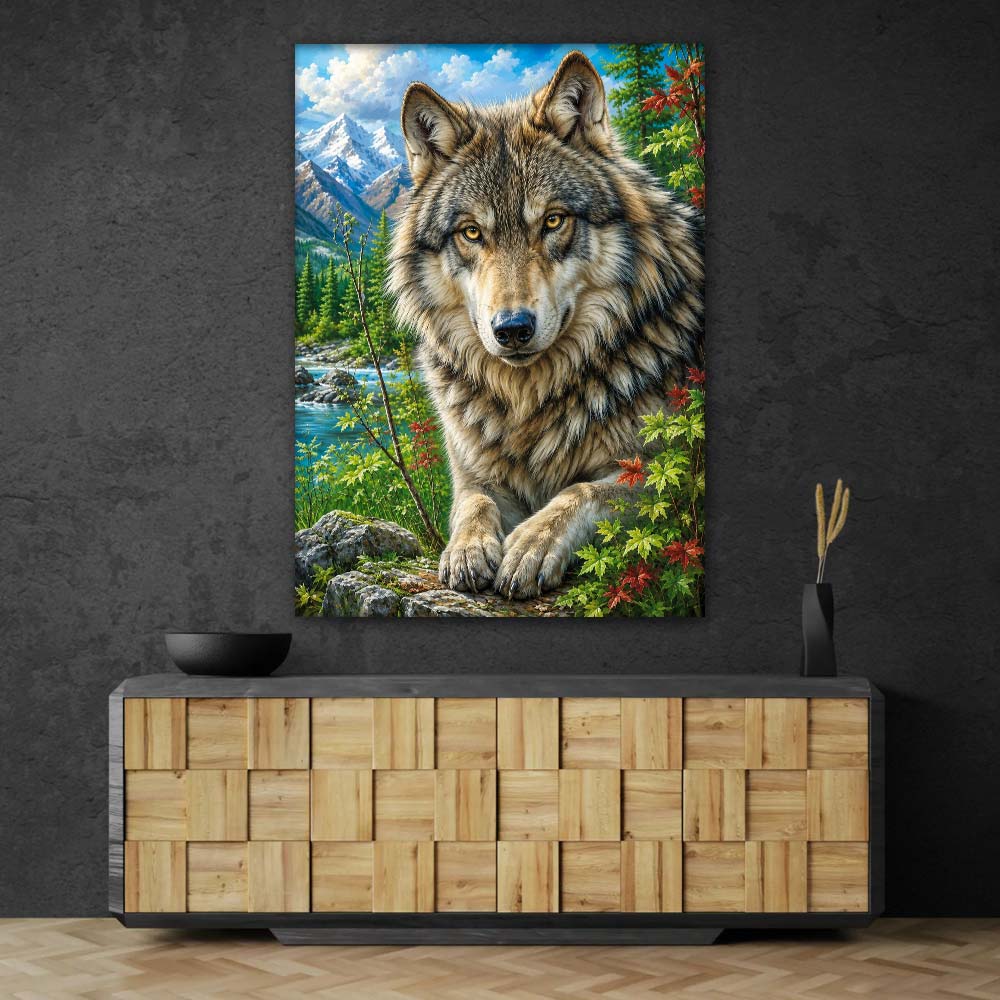 5D Diamond Painting – Wächter der Bergwildnis