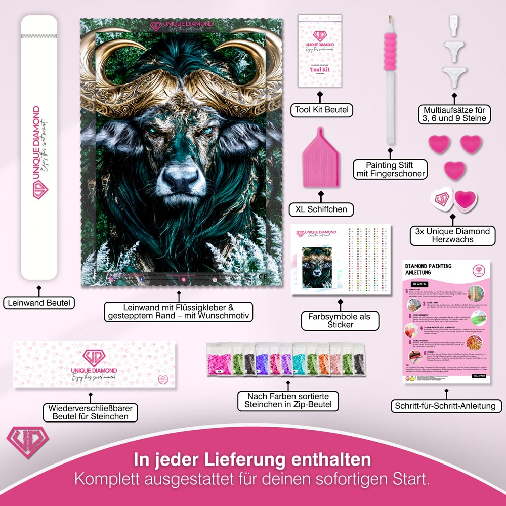 5D Diamond Painting – Wächter des Smaragdwaldes