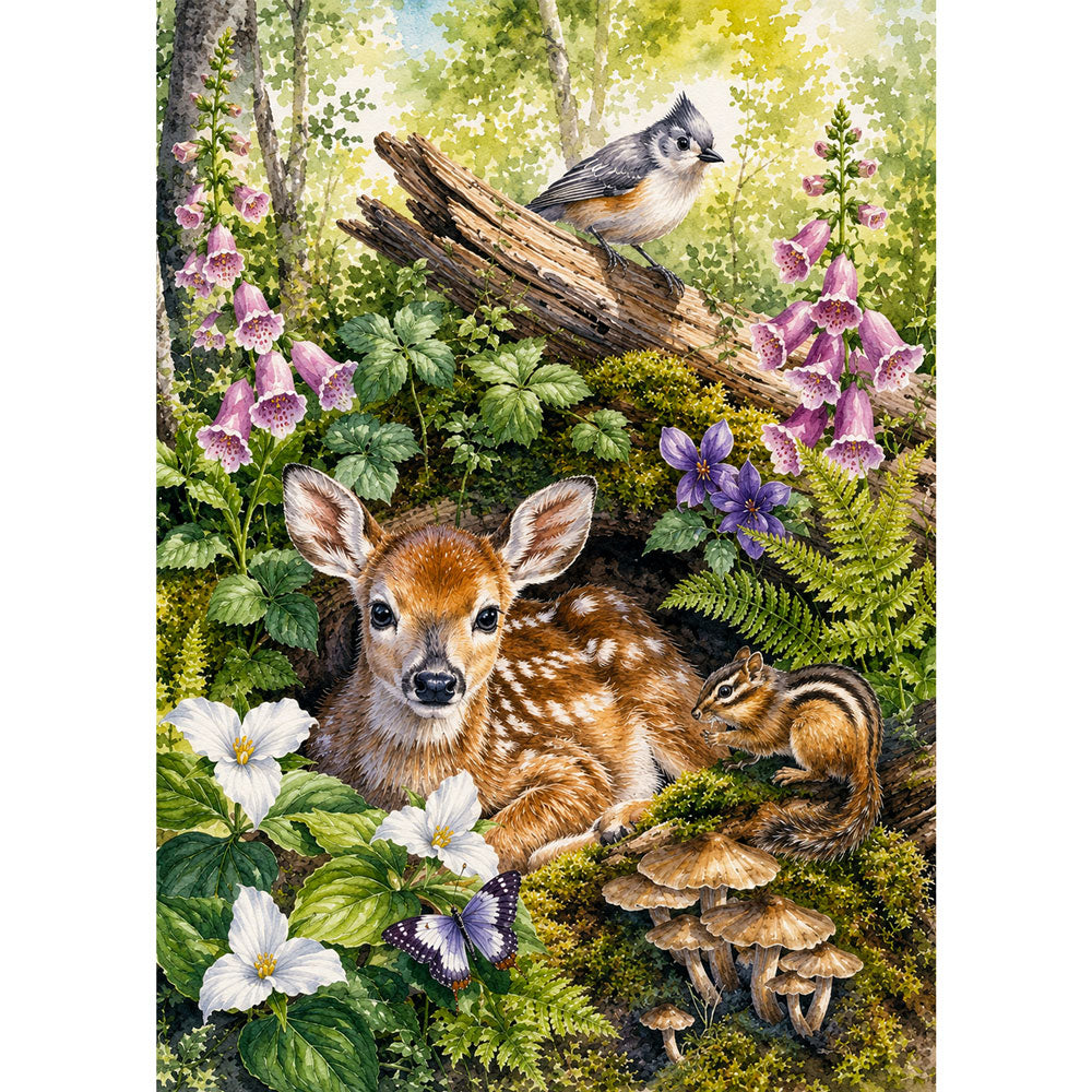 5D Diamond Painting – Waldlicht der Frühlingsruhe | Unique Diamond