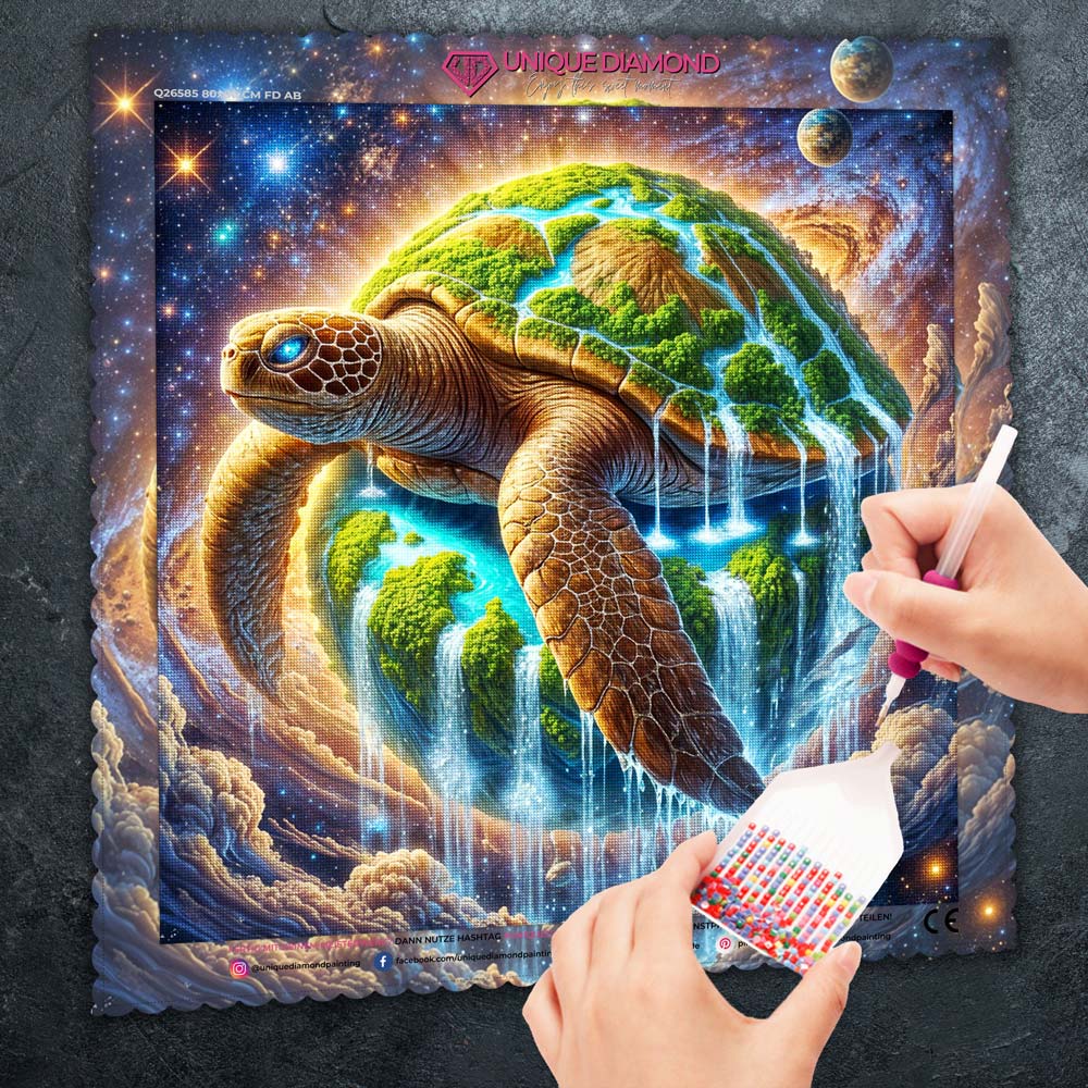 5D Diamond Painting – Wasserfallinsel der Träume Unique-Diamond