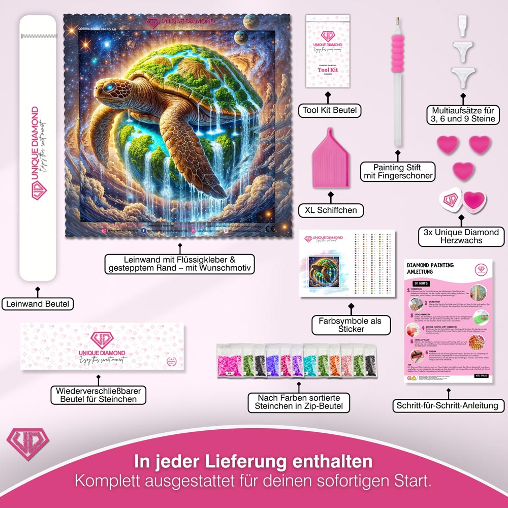 5D Diamond Painting – Wasserfallinsel der Träume Unique-Diamond