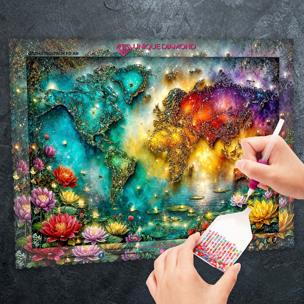 5D Diamond Painting – Welt der Goldenen Horizonte