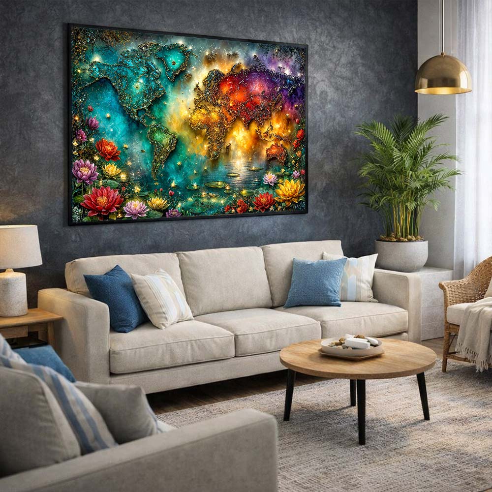 5D Diamond Painting – Welt der Goldenen Horizonte