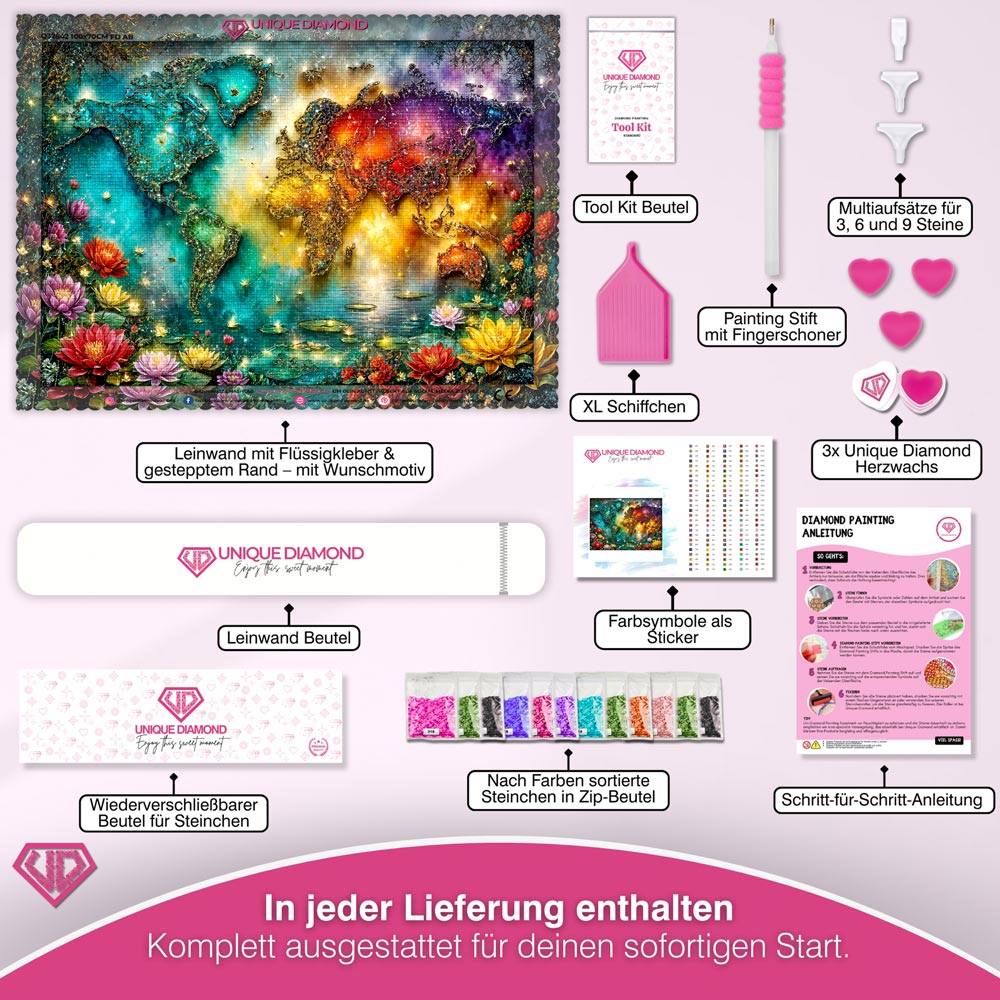 5D Diamond Painting – Welt der Goldenen Horizonte