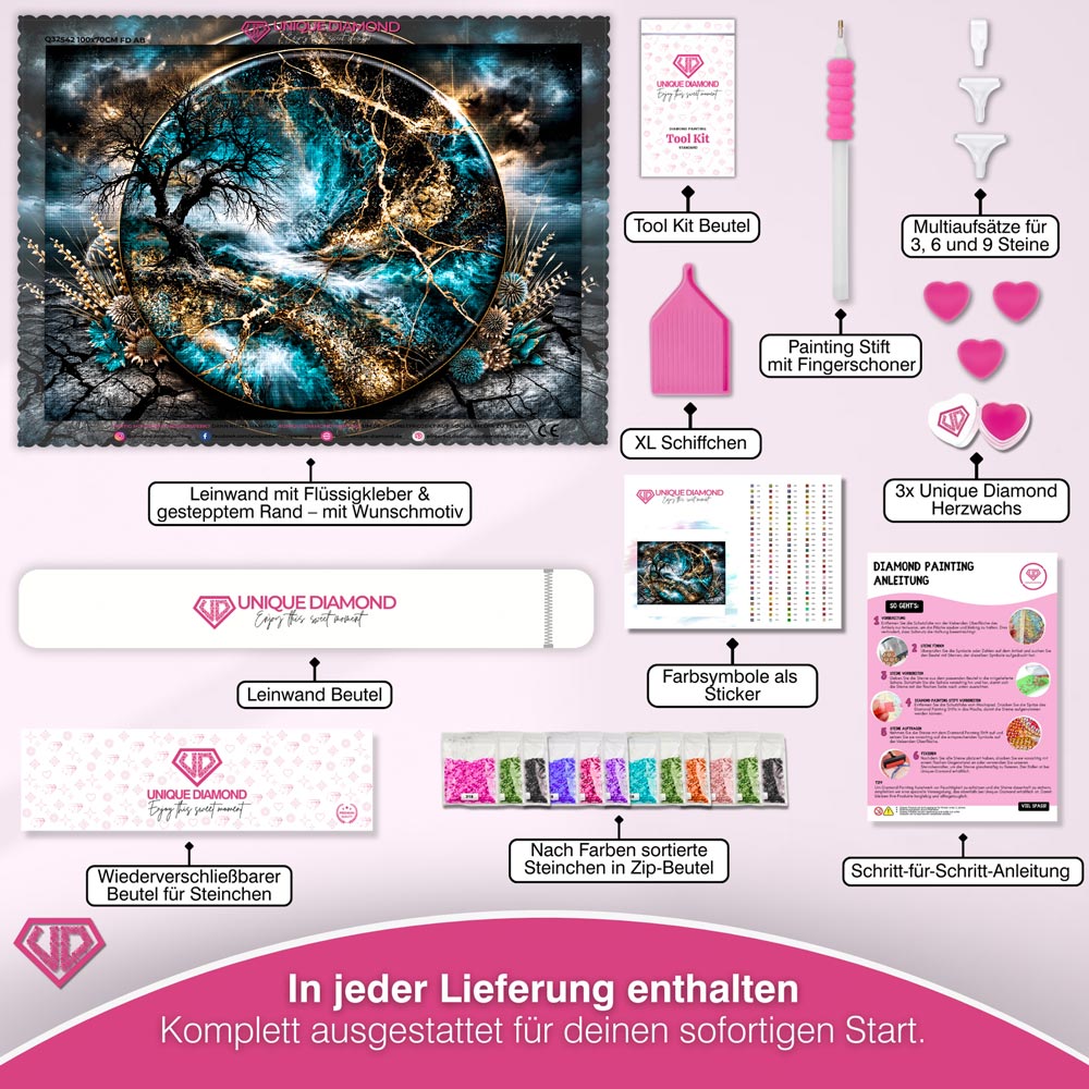 5D Diamond Painting – Weltenbaum der Smaragdströme