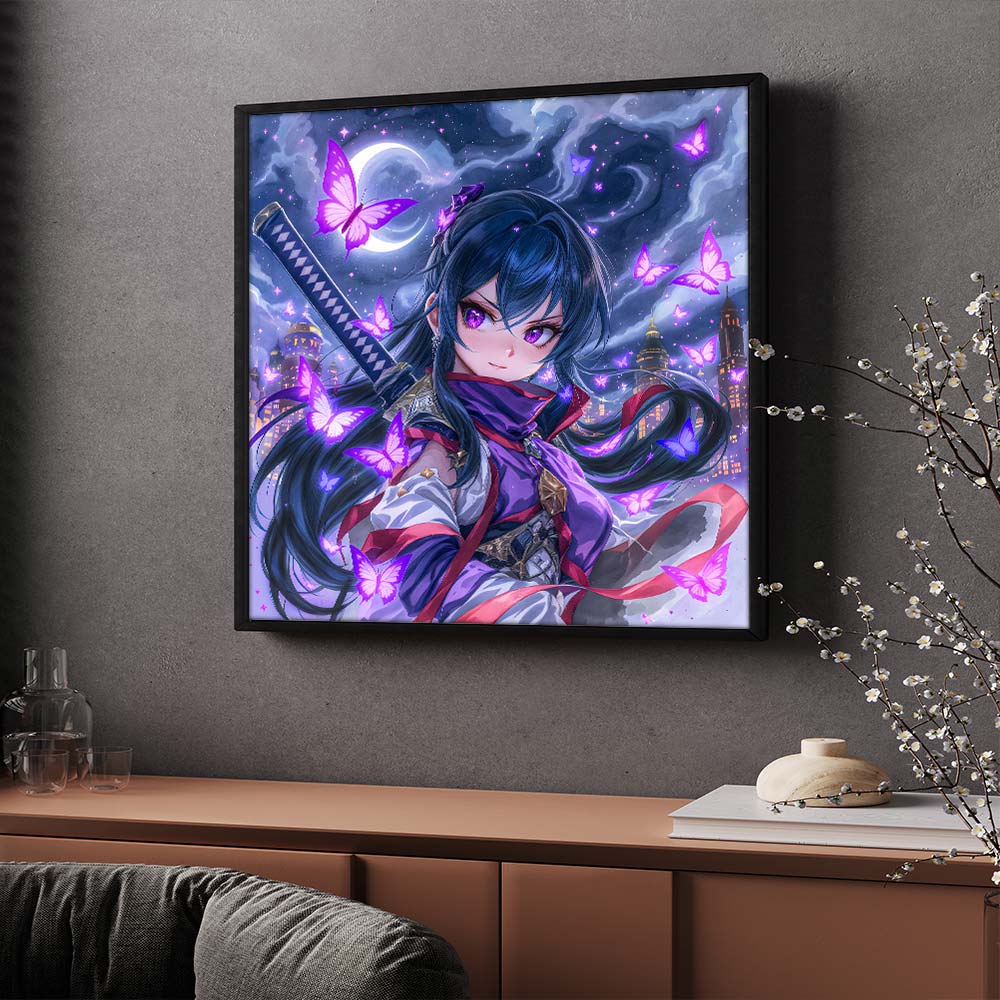 5D Diamond Painting – Yukari – Schmetterlinge der Dämmerung, Unique-Diamond