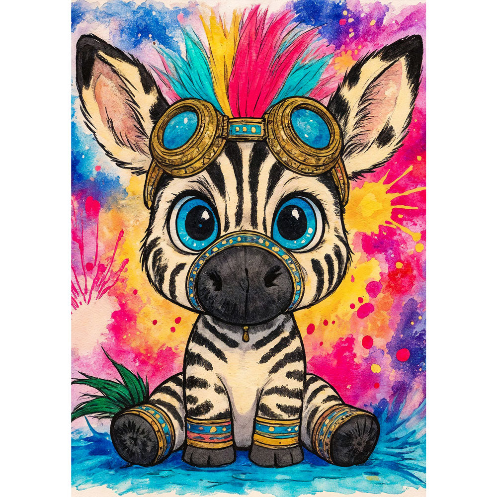 5D Diamond Painting – Zimba das Funkel-Zebra Unique-Diamond