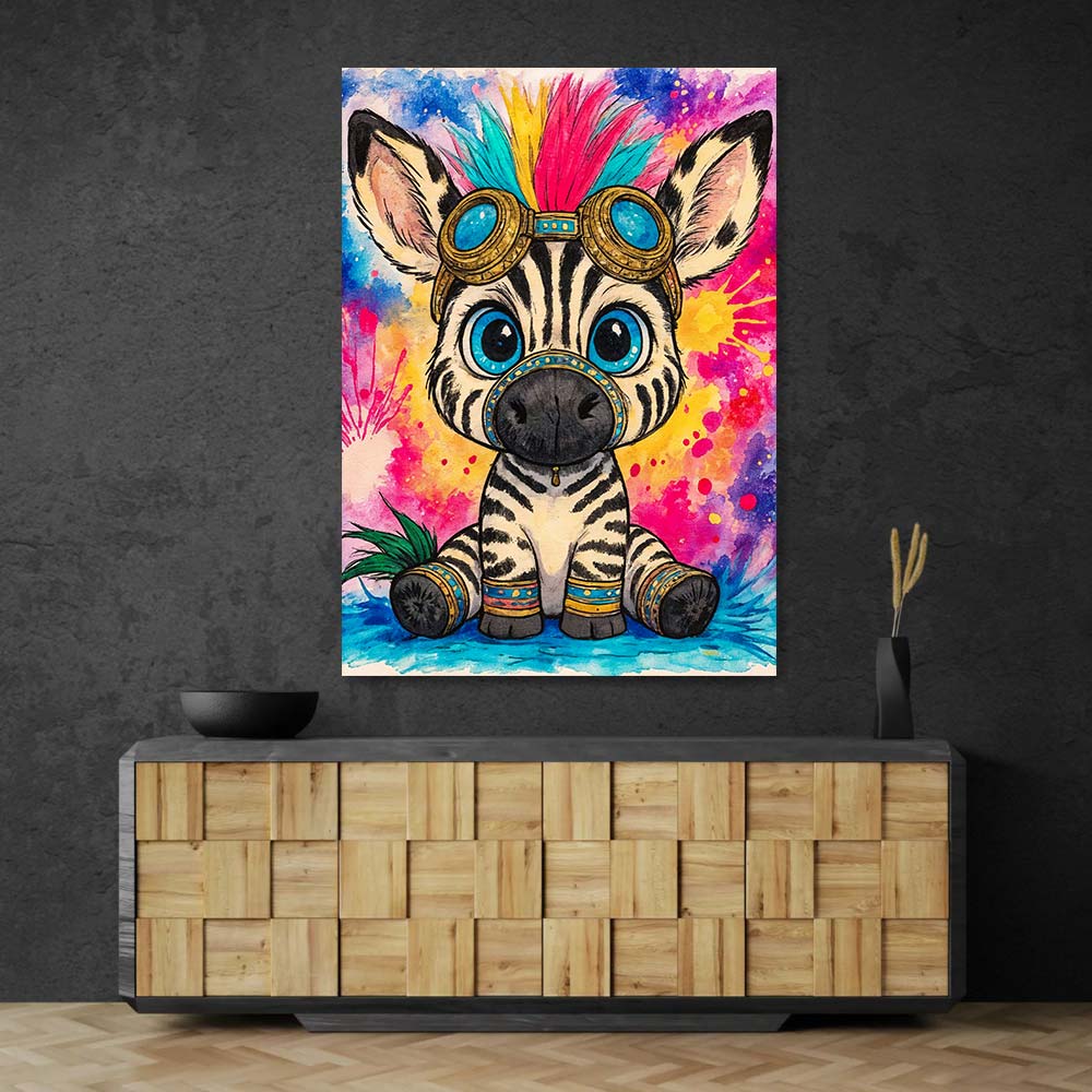 5D Diamond Painting – Zimba das Funkel-Zebra Unique-Diamond