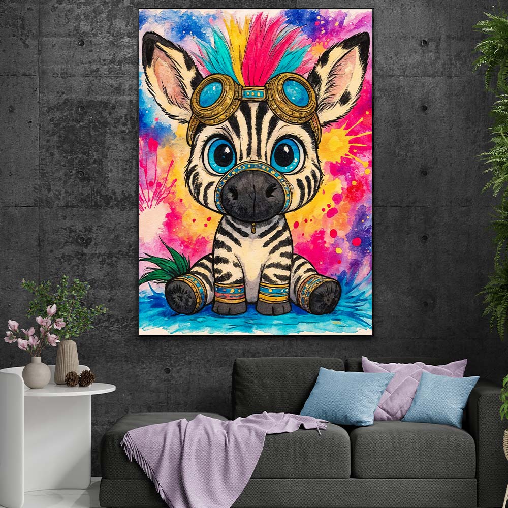 5D Diamond Painting – Zimba das Funkel-Zebra Unique-Diamond