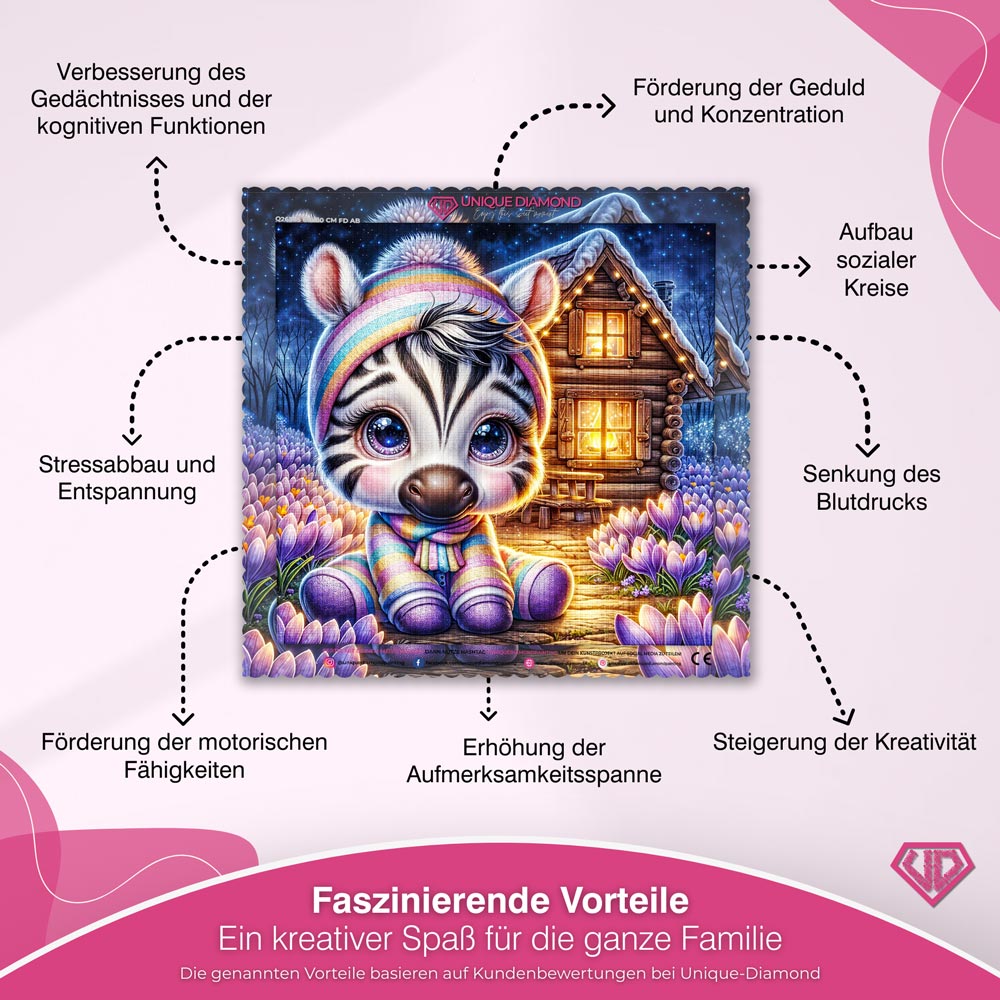 5D Diamond Painting – Zimba im Winterzauber Unique-Diamond
