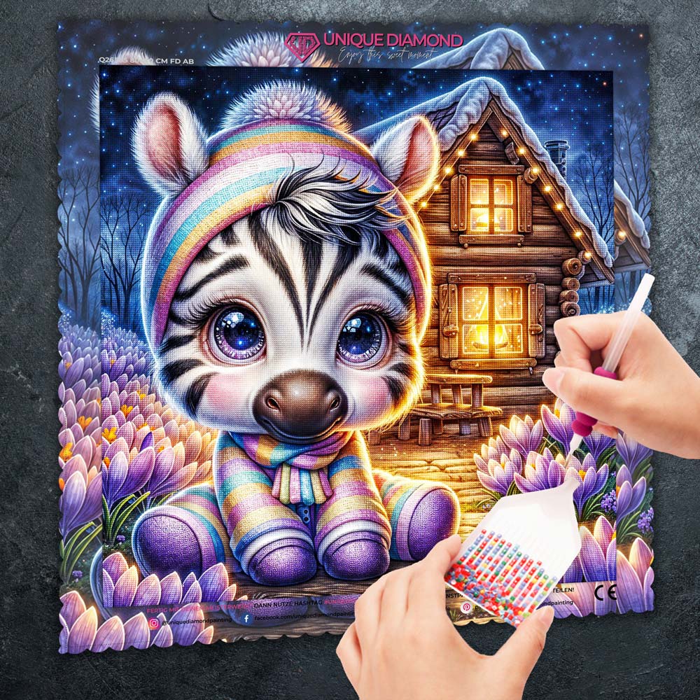 5D Diamond Painting – Zimba im Winterzauber Unique-Diamond