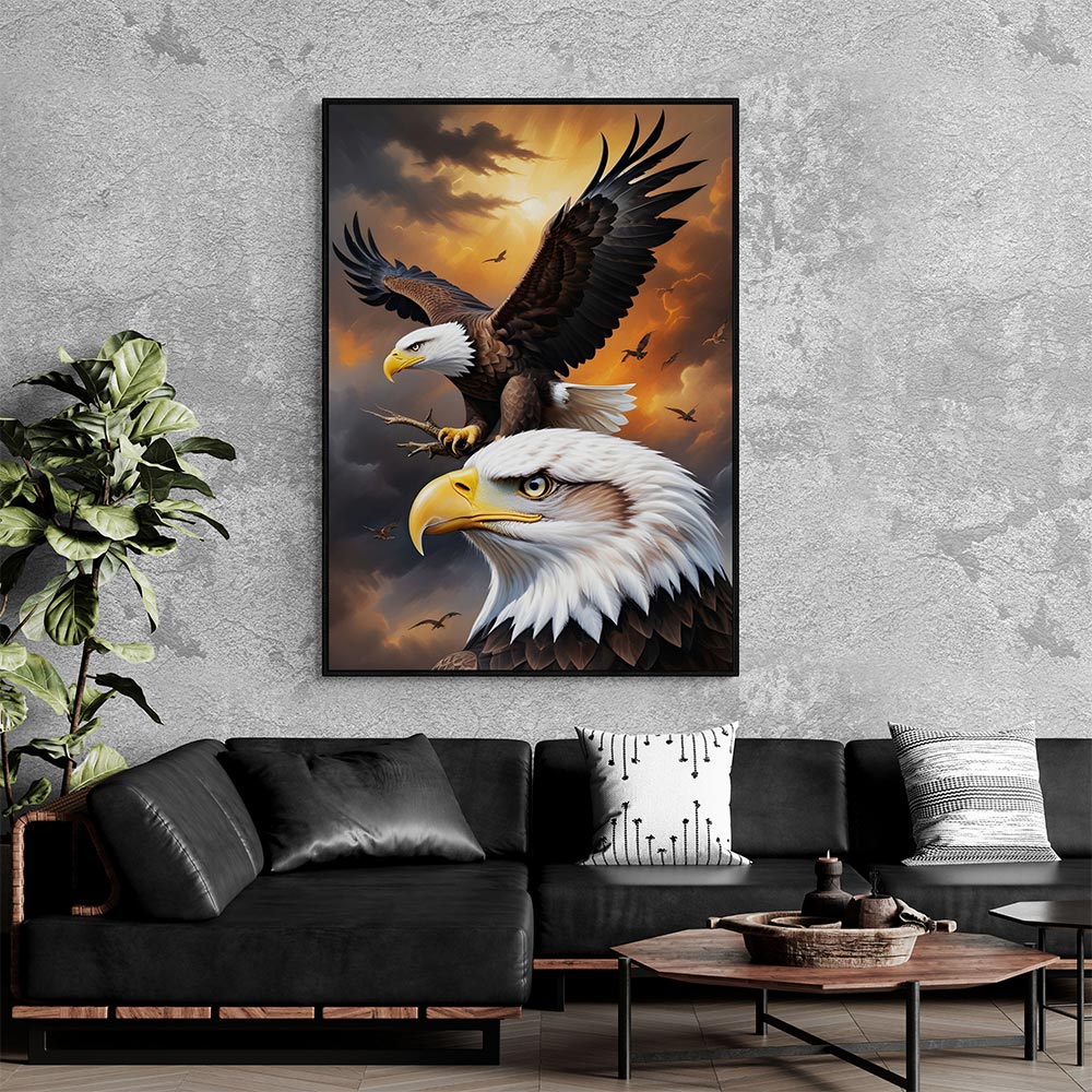 5D Diamond Painting im Tal der Adler, Unique-Diamond