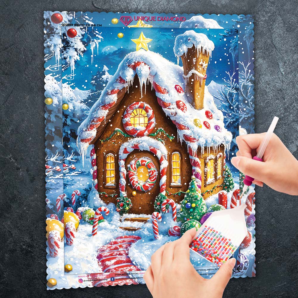 5D Diamond Painting – Das Lebkuchenhaus Unique-Diamond