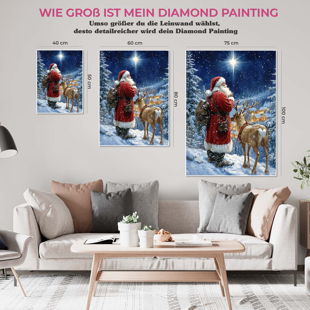 5D Diamond Painting mit AB-Effekt – Der Weihnachtsstern, Unique-Diamond
