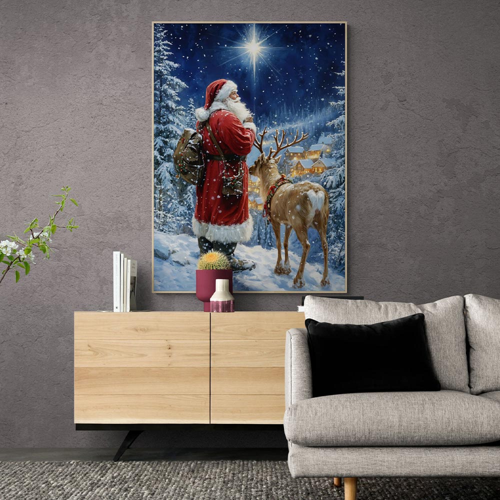 5D Diamond Painting mit AB-Effekt – Der Weihnachtsstern, Unique-Diamond