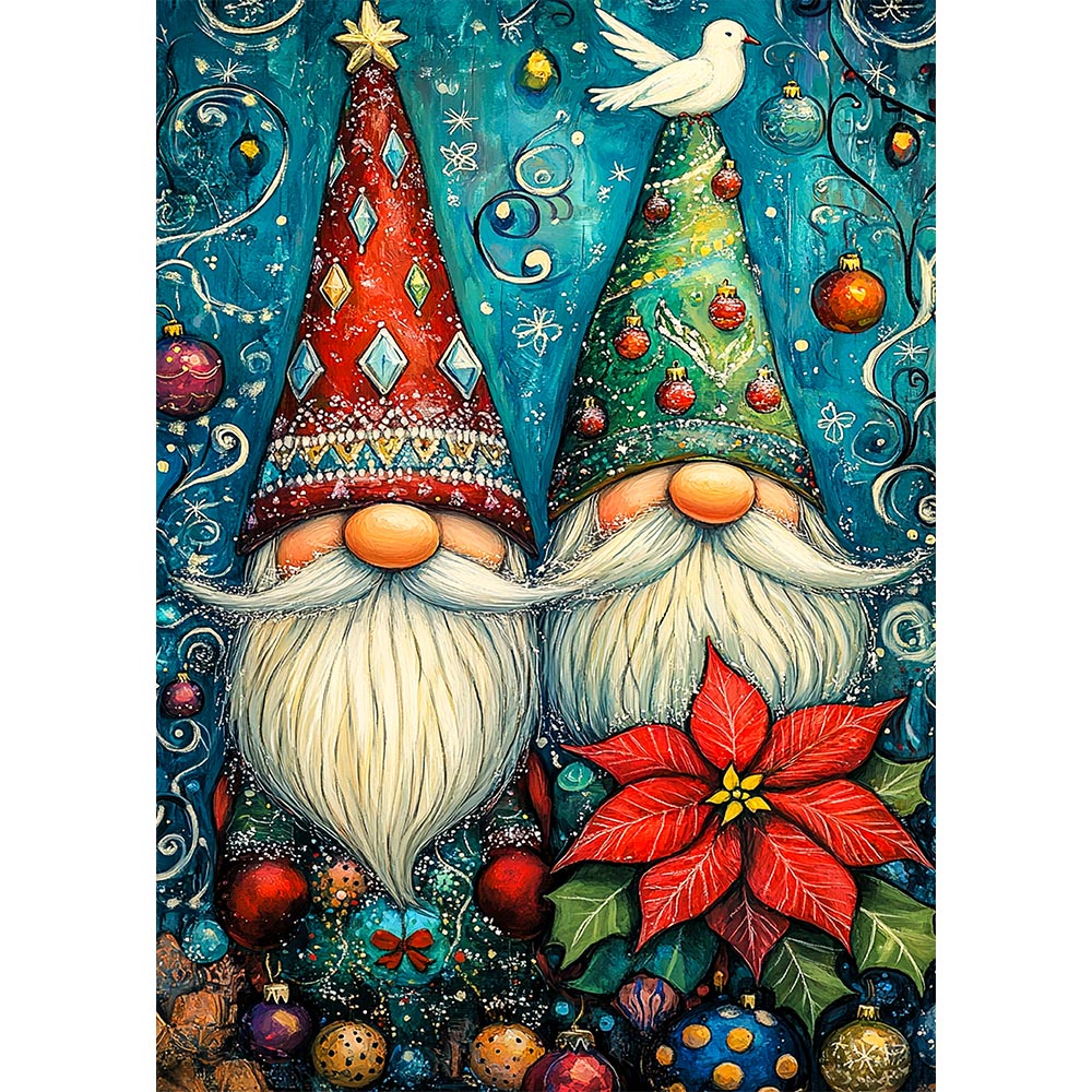 5D Diamond Painting mit AB-Effekt – Die Weihnachtswichtel, Unique-Diamond