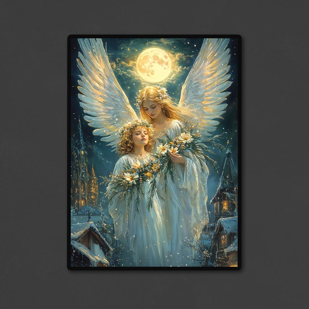 5D Diamond Painting mit AB Effekt – Engel des Lichts, Unique-Diamond-