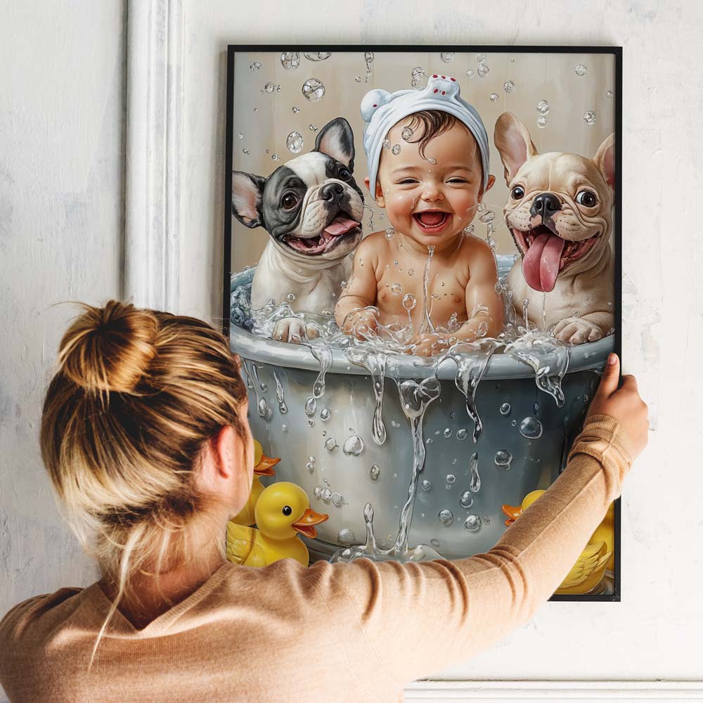 5D Diamond Painting mit AB-Effekt – Fröhliches Badeabenteuer, Unique-Diamond
