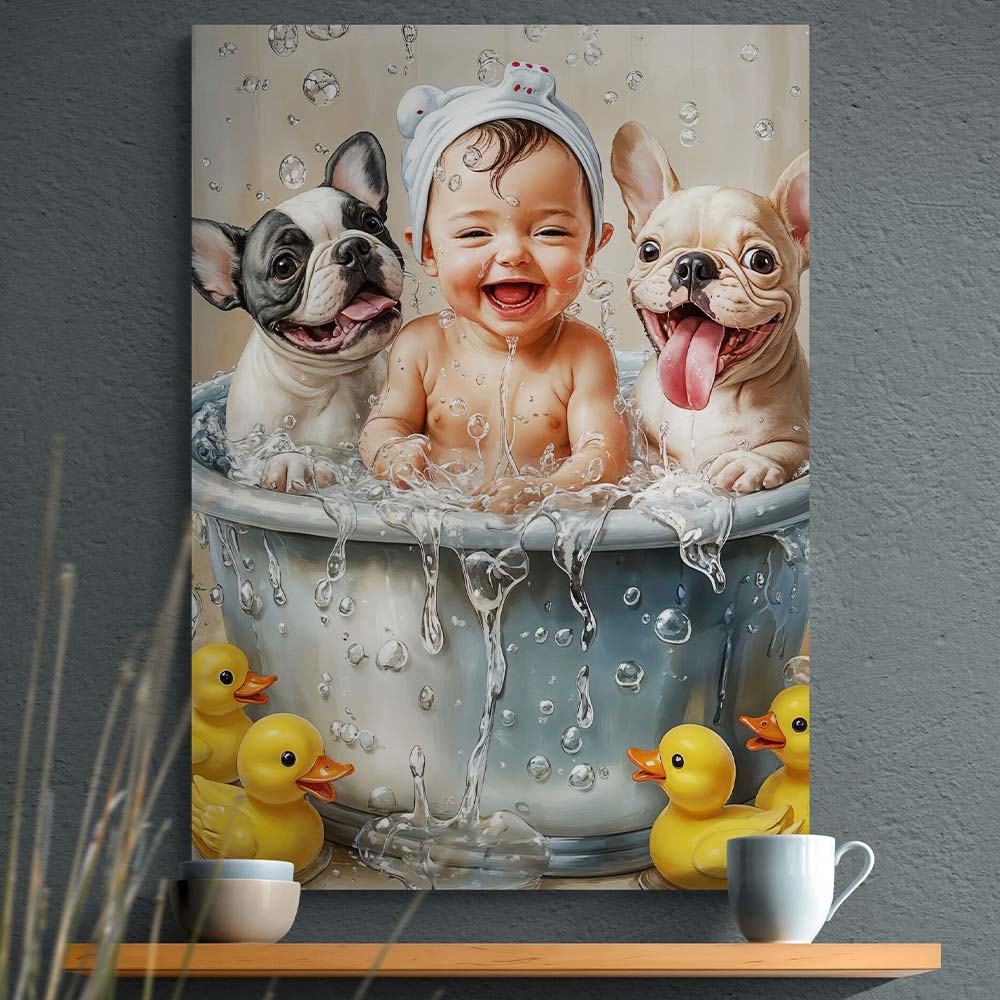 5D Diamond Painting mit AB-Effekt – Fröhliches Badeabenteuer, Unique-Diamond
