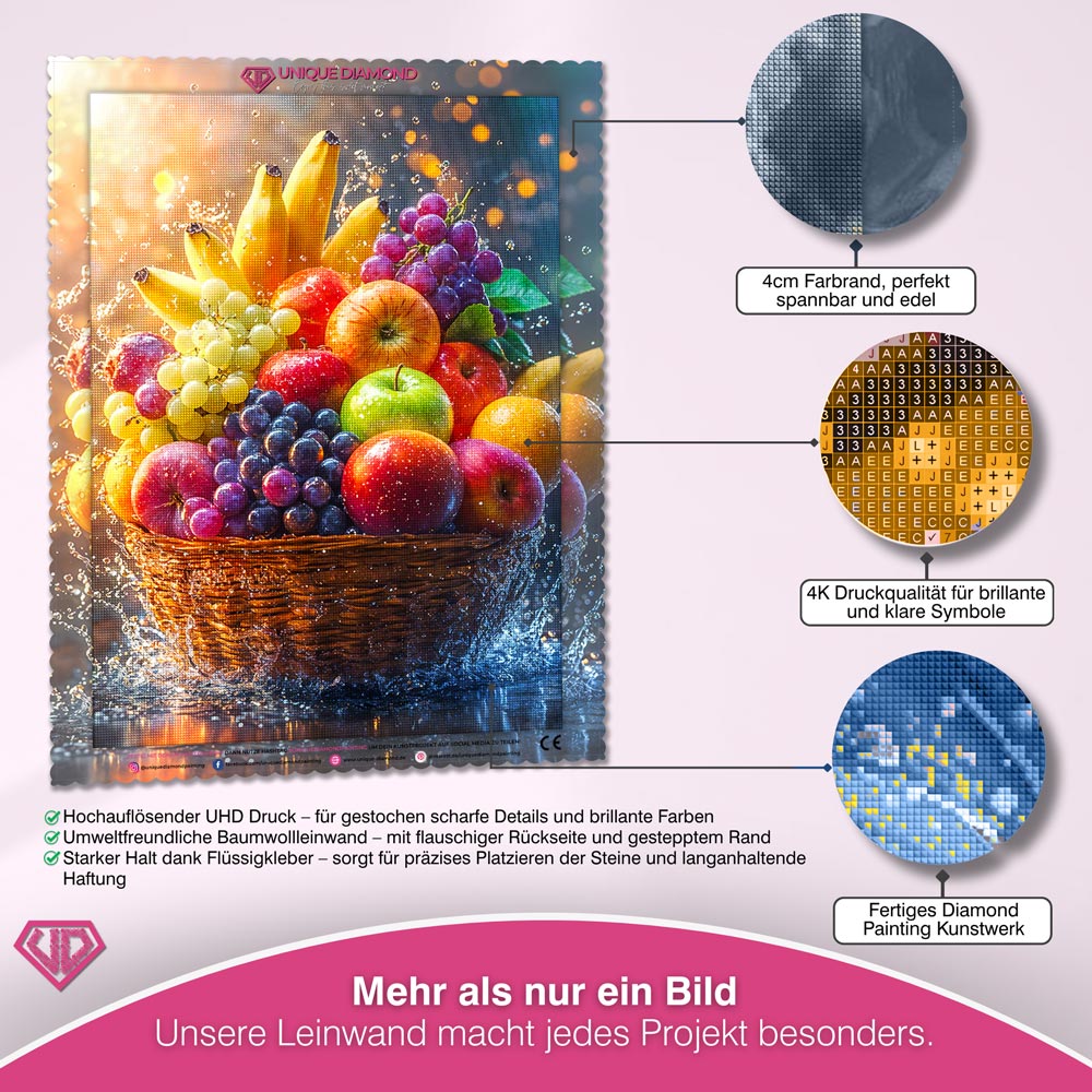 5D Diamond Painting – Früchtepracht Unique-Diamond