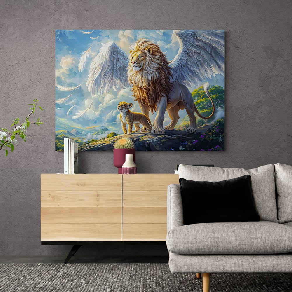 5D Diamond Painting mit AB Effekt – Himmelswächter, Unique-Diamond