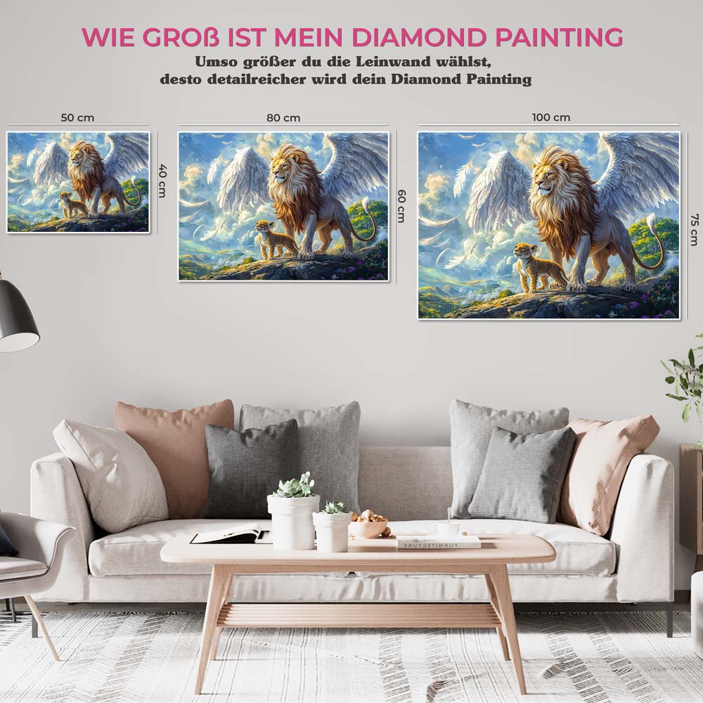 5D Diamond Painting mit AB Effekt – Himmelswächter, Unique-Diamond